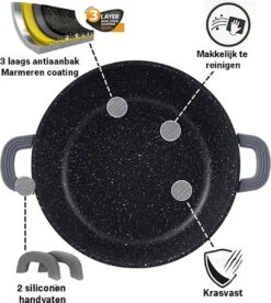 Cheffinger 28cm Lage Kookpot / Braadpan - CF-SC28 9 Cheffinger 28cm Lage Kookpot / Braadpan - CF-SC28 -Brita Verkoopwinkel 1072x1200