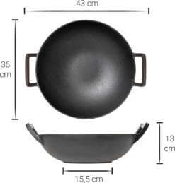 Blackwell Wadjan Wokpan - Gietijzer - 36 Cm - Zwart -Brita Verkoopwinkel 1144x1200