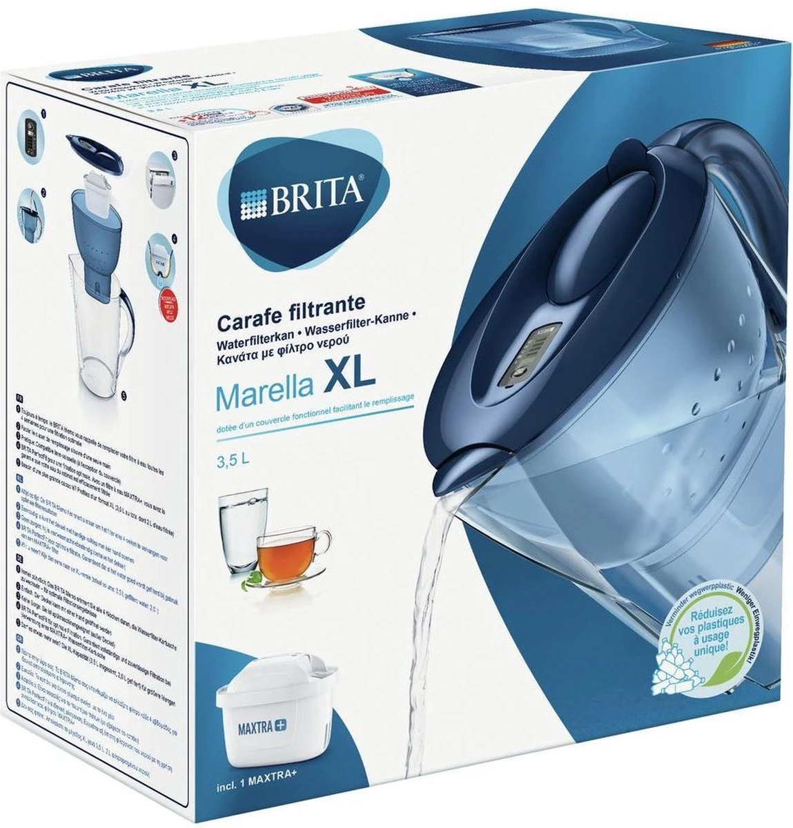 BRITA - Waterfilterkan Marella XL - Blauw - 3,5L 8 BRITA - Waterfilterkan Marella XL - Blauw - 3,5L - Afbeelding 8