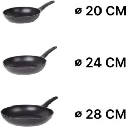 Masterchef Koekenpannen | 3-Delige Koekenpannenset | Inclusief 3 Inclusief Signature Collection Masterchef Messen | Ø 20, 24 En 28 Cm | Geschikt Voor Verschillende Warmtebronnen | Inductie, Elektrisch, Gas En Keramisch Pannenset | Vrij Van PFOA -Brita Verkoopwinkel 1193x1200 1