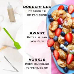 IRONO Poffertjespan Set - Incl. Doseerfles, Kwast En Vork - Poffertjespan Inductie En Electrisch - Poffertjesmaker 19 Poffertjes - Poffertjes Maken - Spuitfles - Cadeau Voor Mannen En Vrouwen -Brita Verkoopwinkel 1199x1200 1