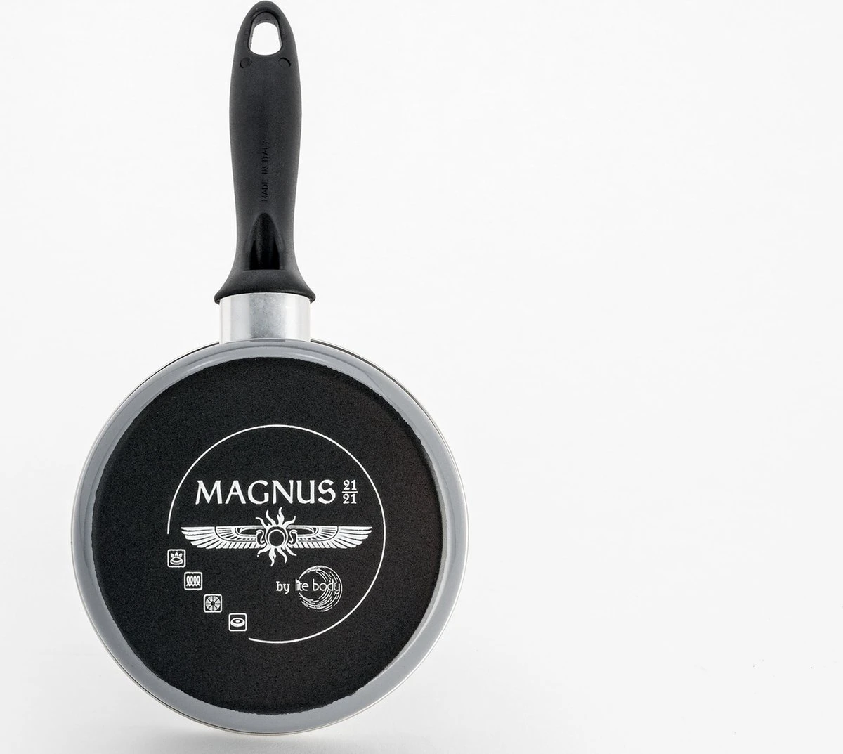 Lite-Body - Magnus Steelpan - Ø16 CM - Emaille - Blauw - Inductie 2 Lite-Body - Magnus Steelpan - Ø16 CM - Emaille - Blauw - Inductie - Afbeelding 2