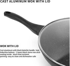 Royal Swiss WK30 - Wokpan - Ø 30 Cm - Marmeren Coating - Inductie - Met Glazen Deksel - PFAS-vrijs - Zwart -Brita Verkoopwinkel 1200x1129 3