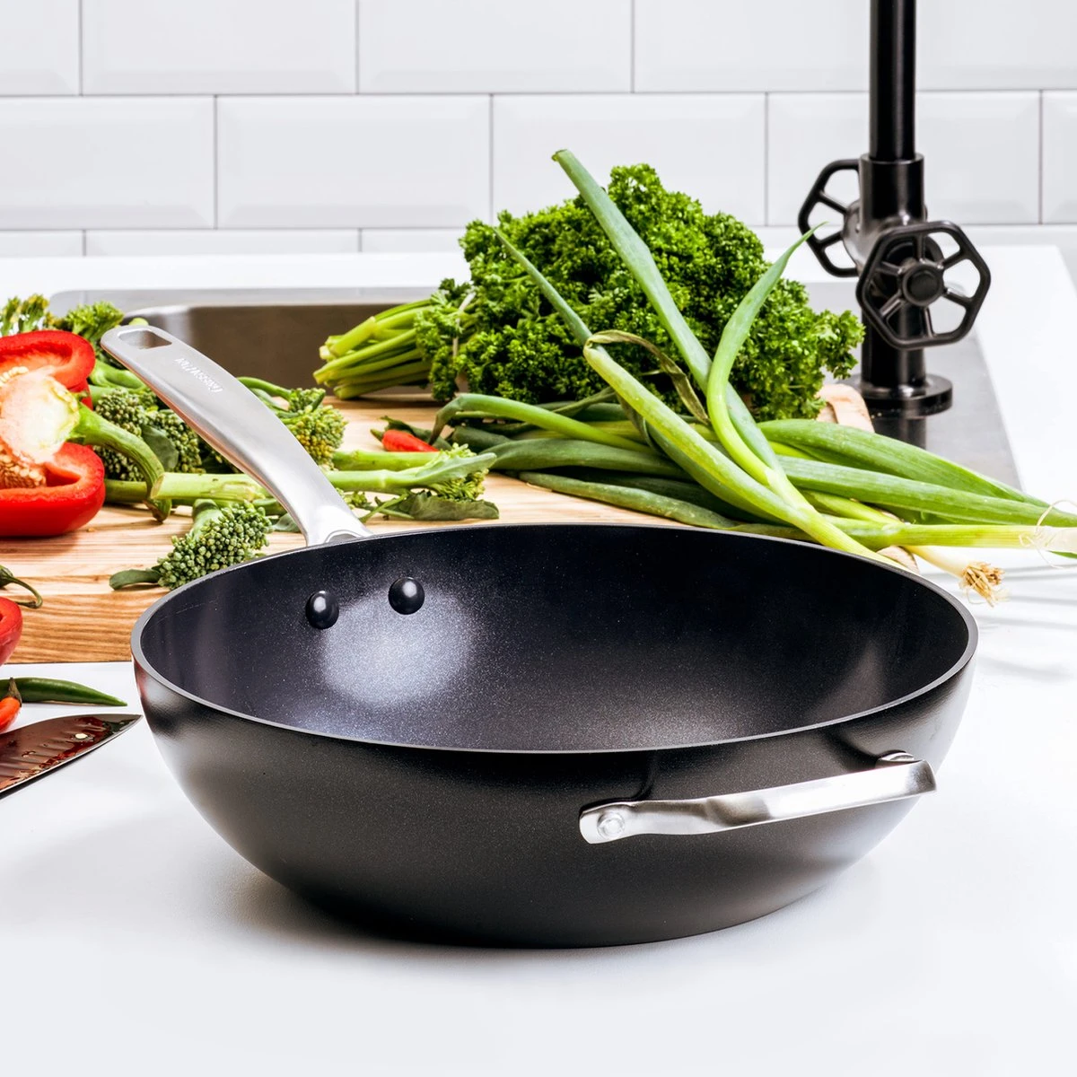 GreenPan Copenhagen Wok Met Extra Handvat 30cm/4.8L 13 GreenPan Copenhagen Wok Met Extra Handvat 30cm/4.8L - Afbeelding 13