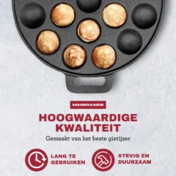 MM Brands Poffertjespan - Poffertjesmaker - Inductie / Oven / BBQ - Inclusief Handvat, Borstel En Vorken 10 MM Brands Poffertjespan - Poffertjesmaker - Inductie / Oven / BBQ - Inclusief Handvat, Borstel En Vorken -Brita Verkoopwinkel 1200x1200 486