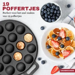 MM Brands Poffertjespan - Poffertjesmaker - Inductie / Oven / BBQ - Inclusief Handvat, Borstel En Vorken 11 MM Brands Poffertjespan - Poffertjesmaker - Inductie / Oven / BBQ - Inclusief Handvat, Borstel En Vorken -Brita Verkoopwinkel 1200x1200 487