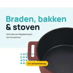 MOA Gietijzeren Braadpan - Inhoud 4,75 Liter - 26CM - Rond - Alle Warmtebronnen - Ook Voor Inductie - Gewicht 5,8 Kg - Bordeaux Rood - MC26BR 13 MOA Gietijzeren Braadpan - Inhoud 4,75 Liter - 26CM - Rond - Alle Warmtebronnen - Ook Voor Inductie - Gewicht 5,8 Kg - Bordeaux Rood - MC26BR -Brita Verkoopwinkel 1200x1200 574