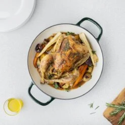 Navaris Gietijzeren Stoofpan Met Deksel- 3,5 Liter Gietijzeren Ovenschaal Van Email - Geschikt Voor Alle Warmtebronnen - Groen -Brita Verkoopwinkel 1200x1200 615