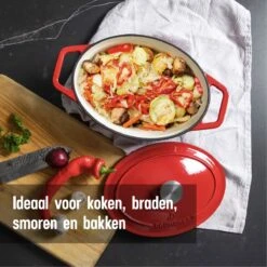 Daumonet Bocuse Rouge Gietijzeren Braadpan - Sudderpan Kersen Rood - Ovaal - Ø 29 Cm - 3 Liter - PFAS & PFOA Vrij - Emaille - Geschikt Voor Alle Warmtebronnen - Elektrisch - Gas - Halogeen - Inductie - Keramisch - Vaatwasserbestendig 13 Daumonet Bocuse Rouge Gietijzeren Braadpan - Sudderpan Kersen Rood - Ovaal - Ø 29 Cm - 3 Liter - PFAS & PFOA Vrij - Emaille - Geschikt Voor Alle Warmtebronnen - Elektrisch - Gas - Halogeen - Inductie - Keramisch - Vaatwasserbestendig -Brita Verkoopwinkel 1200x1200 633