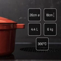 Daumonet Carême Rouge Gietijzeren Braadpan - Sudderpan Kersen Rood - Rond - Ø26 Cm - 4,4 Liter - PFAS & PFOA Vrij - Emaille - Geschikt Voor Alle Warmtebronnen - Elektrisch - Gas - Halogeen - Inductie - Keramisch - Vaatwasserbestendig 16 Daumonet Carême Rouge Gietijzeren Braadpan - Sudderpan Kersen Rood - Rond - Ø26 Cm - 4,4 Liter - PFAS & PFOA Vrij - Emaille - Geschikt Voor Alle Warmtebronnen - Elektrisch - Gas - Halogeen - Inductie - Keramisch - Vaatwasserbestendig -Brita Verkoopwinkel 1200x1200 655