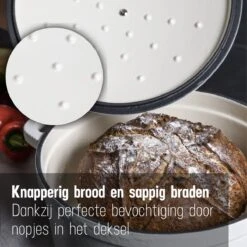 Daumonet Carême Blanc Gietijzeren Braadpan - Sudderpan Wit - Rond - Ø 26 Cm - 4,4 Liter - 100% PFAS & PFOA Vrij - Emaille - Geschikt Voor Alle Warmtebronnen - Elektrisch - Gas - Halogeen - Inductie - Keramisch - Vaatwasserbestendig -Brita Verkoopwinkel 1200x1200 708