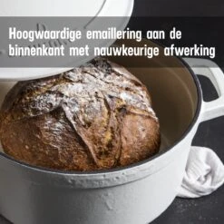 Daumonet Carême Blanc Gietijzeren Braadpan - Sudderpan Wit - Rond - Ø 26 Cm - 4,4 Liter - 100% PFAS & PFOA Vrij - Emaille - Geschikt Voor Alle Warmtebronnen - Elektrisch - Gas - Halogeen - Inductie - Keramisch - Vaatwasserbestendig -Brita Verkoopwinkel 1200x1200 714