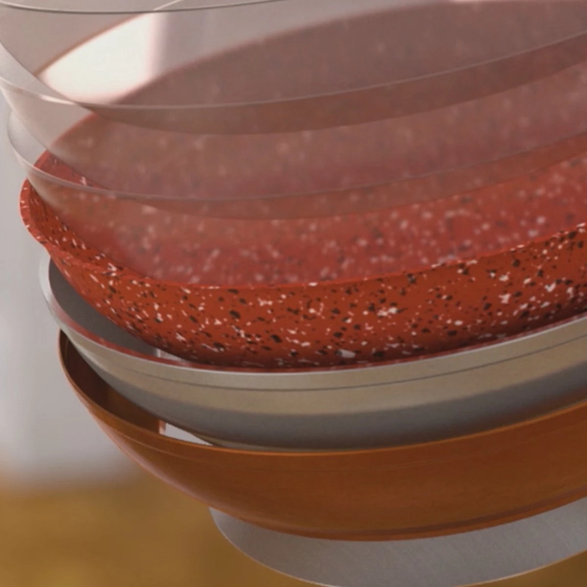 Livington Copper & Stone Pan - 24cm Koekenpan- Anti-aanbaklaag En Krasbestendig - Graniet Look - Binnenste Steenlaag Voor Perfecte Warmteverdeling - Geschikt Voor Ceran, Gas, Elektrisch, Inductie 11 Livington Copper & Stone Pan - 24cm Koekenpan- Anti-aanbaklaag En Krasbestendig - Graniet Look - Binnenste Steenlaag Voor Perfecte Warmteverdeling - Geschikt Voor Ceran, Gas, Elektrisch, Inductie - Afbeelding 11