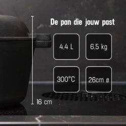 Daumonet Ducasse Gietijzeren Double Use Braadpan - Combi Sudderpan Zwart - 2-in-1 Bak- En Braadpan - PFAS & PFOA Vrij - Rond - Ø 26 Cm - 4,4 Liter - Emaille - Alle Warmtebronnen - Elektrisch - Gas - Halogeen - Inductie - Keramisch 16 Daumonet Ducasse Gietijzeren Double Use Braadpan - Combi Sudderpan Zwart - 2-in-1 Bak- En Braadpan - PFAS & PFOA Vrij - Rond - Ø 26 Cm - 4,4 Liter - Emaille - Alle Warmtebronnen - Elektrisch - Gas - Halogeen - Inductie - Keramisch -Brita Verkoopwinkel 1200x1200 747