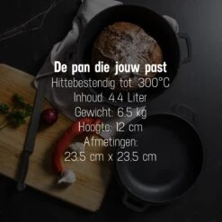 Daumonet Ducasse Gietijzeren Double Use Braadpan - Combi Sudderpan Zwart - 2-in-1 Bak- En Braadpan - PFAS & PFOA Vrij - Rond - Ø 26 Cm - 4,4 Liter - Emaille - Alle Warmtebronnen - Elektrisch - Gas - Halogeen - Inductie - Keramisch 18 Daumonet Ducasse Gietijzeren Double Use Braadpan - Combi Sudderpan Zwart - 2-in-1 Bak- En Braadpan - PFAS & PFOA Vrij - Rond - Ø 26 Cm - 4,4 Liter - Emaille - Alle Warmtebronnen - Elektrisch - Gas - Halogeen - Inductie - Keramisch -Brita Verkoopwinkel 1200x1200 748