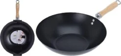 Excellent Houseware Wok Ø30cm Non Stick Zwart Houten Handvat 30 Cm - Pan - Koken - Eten - Keuken -Brita Verkoopwinkel 1200x560 3