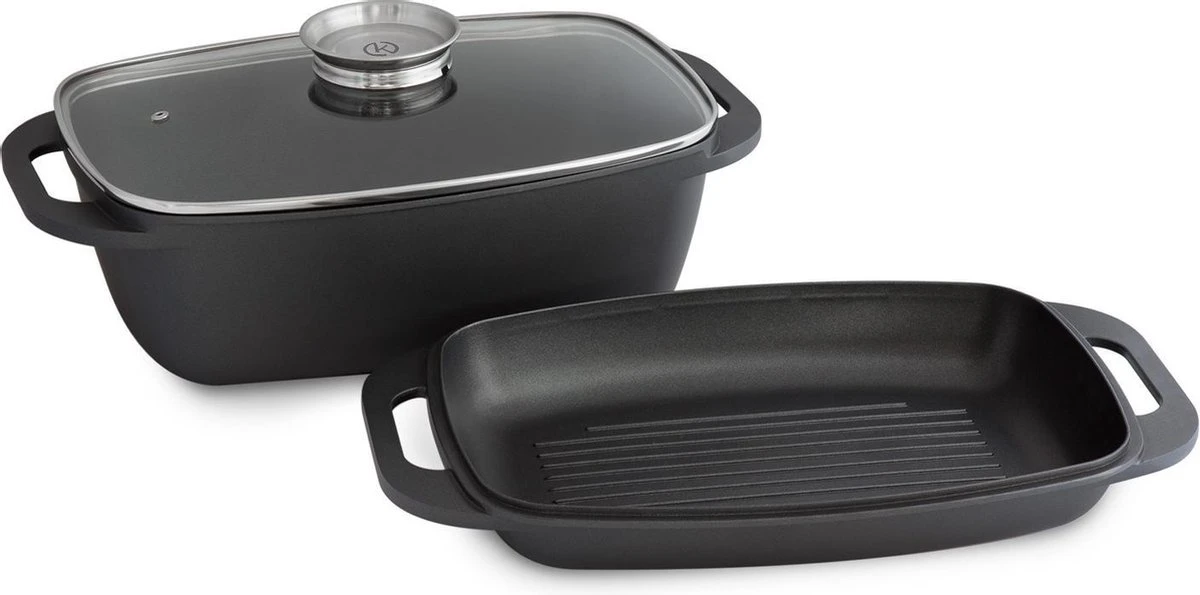 Gegoten Aluminium Braadpan - 7 L 2 Gegoten Aluminium Braadpan - 7 L - Afbeelding 2