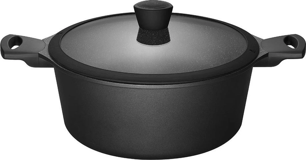 Sola Braadpan Fair Cooking - Ø 28 Cm - Zwart/wit - Aluminium - Antiaanbaklaag 1 Sola Braadpan Fair Cooking - Ø 28 Cm - Zwart/wit - Aluminium - Antiaanbaklaag