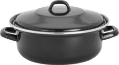 Lite-Body - Emaille - Magnus Braadpan 24cm/2,5l Met Deksel - Zwart - Inductie