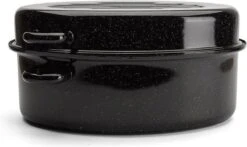 Emalia Geëmailleerde Braadpan Met Deksel 7L - Braadslede - Bakpan - Grillpan - Emaille - Zwart -Brita Verkoopwinkel 1200x712 1