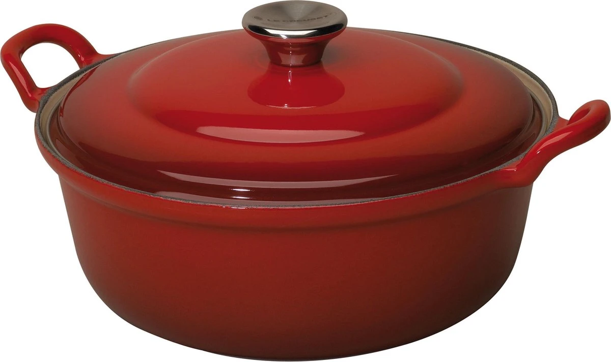 Le Creuset Braadpan Faitout Tradition Kersenrood - ø 24 Cm / 3 Liter 1 Le Creuset Braadpan Faitout Tradition Kersenrood - ø 24 Cm / 3 Liter