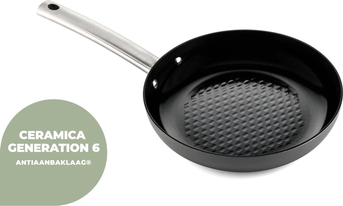 ISENVI Murray Combideal - Keramische Koekenpannen - RVS Grepen 5 ISENVI Murray Combideal - Keramische Koekenpannen - RVS Grepen - Afbeelding 5