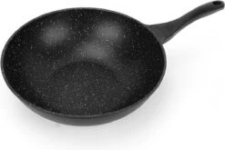 Royal Swiss WK30 - Wokpan - Ø 30 Cm - Marmeren Coating - Inductie - Met Glazen Deksel - PFAS-vrijs - Zwart -Brita Verkoopwinkel 1200x801 19