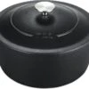MOA Gietijzeren Braadpan - Inhoud 5,7 Liter - 26CM - Rond - Alle Warmtebronnen - Ook Voor Inductie - Gewicht 5,8 Kg - Zwart - C26B