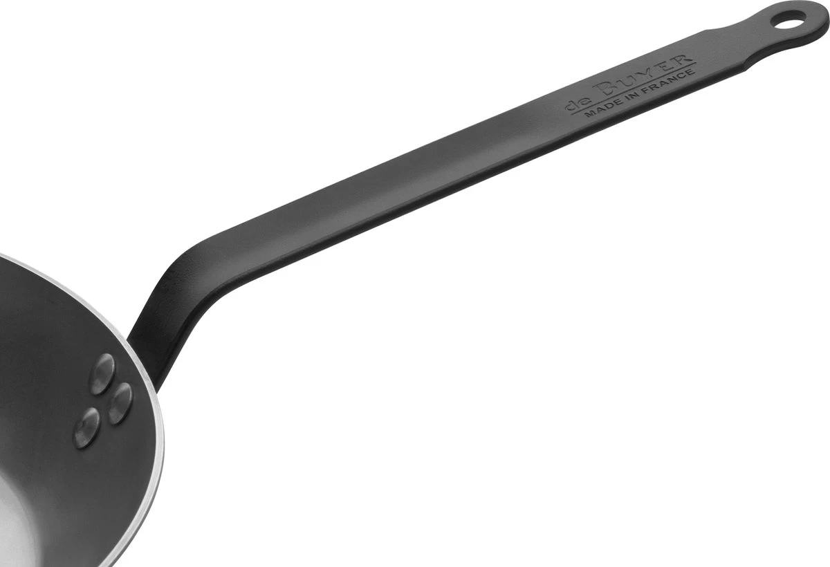 DeBuyer Mineral B Black Wok - 28cm - Staal 3 DeBuyer Mineral B Black Wok - 28cm - Staal - Afbeelding 3