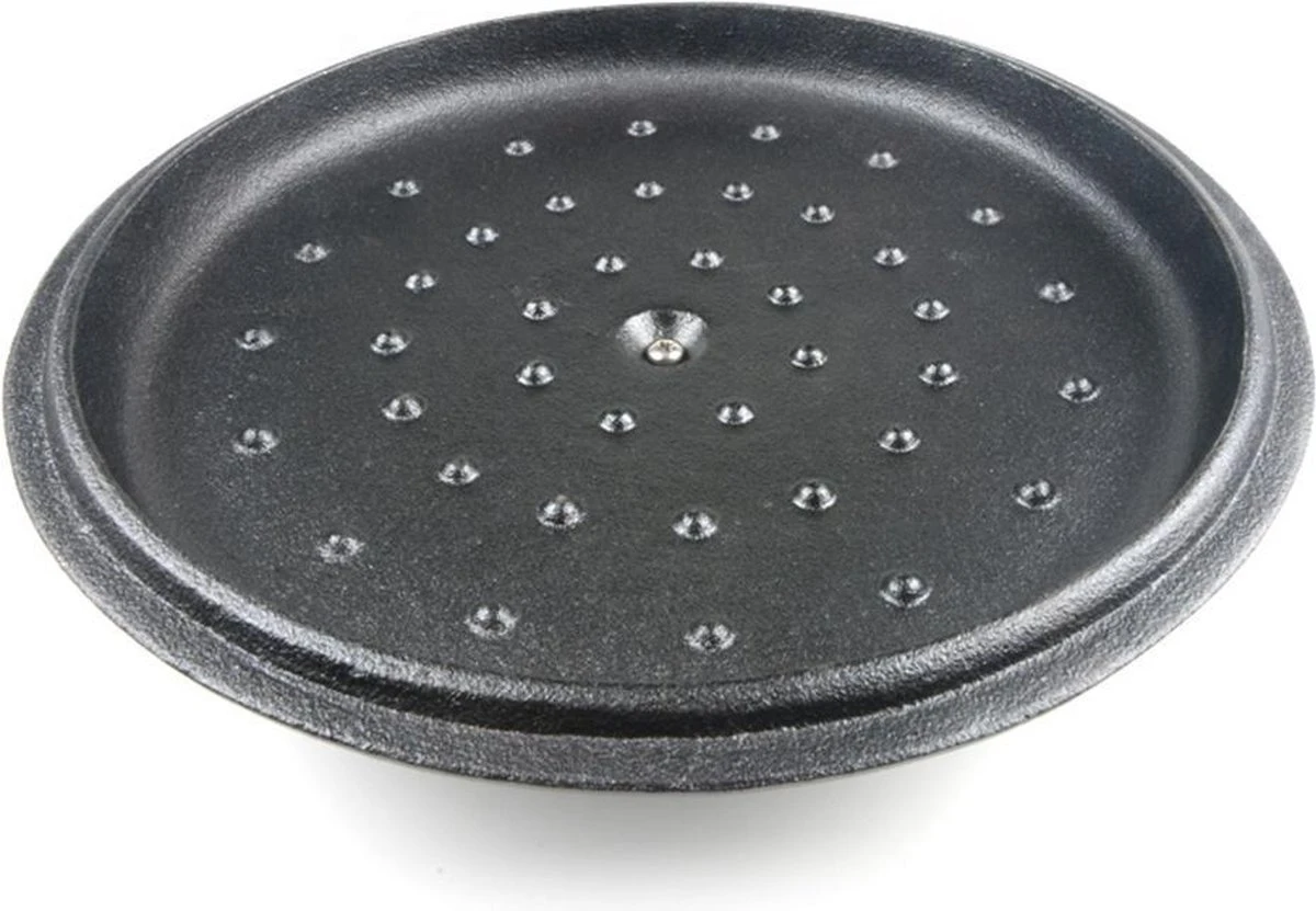 Gietijzeren Braadpan - 28 Cm - Pure Gietijzer - Niet Geëmailleerd - Geschikt Voor Inductie - Stoofpan Met Deksel - Sudderpan - Zwart 5 Gietijzeren Braadpan - 28 Cm - Pure Gietijzer - Niet Geëmailleerd - Geschikt Voor Inductie - Stoofpan Met Deksel - Sudderpan - Zwart - Afbeelding 5