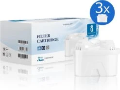 Aigostar Waterfilterpatronen Pure - 3 Stuks - Waterfilter - Filterpatronen - Brita Maxtra+ Compatible -Brita Verkoopwinkel 1200x898