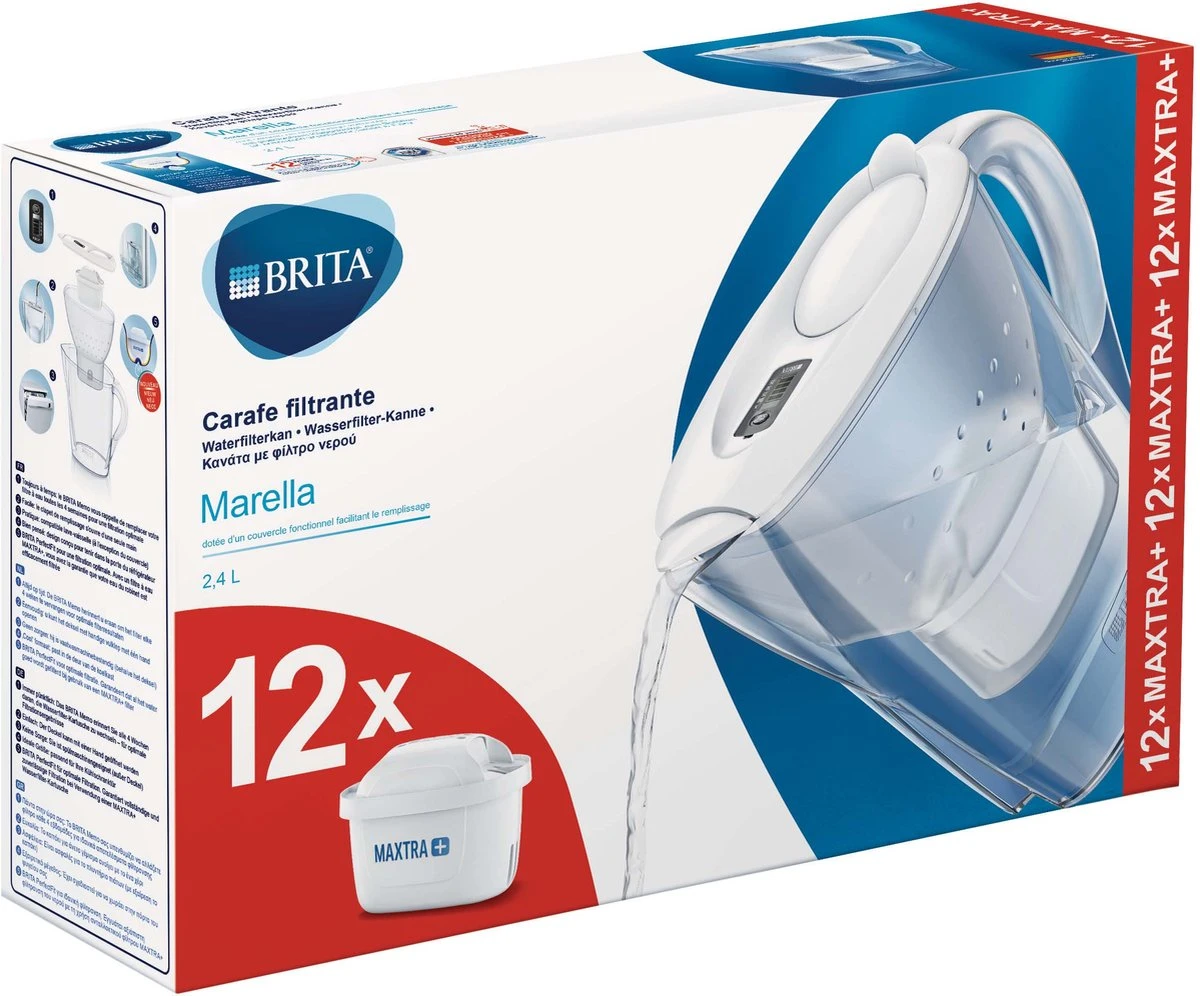 BRITA - Waterfilterkan Marella Cool - Wit - 2,4L + 12 MAXTRA+ Waterfilterpatronen 17 BRITA - Waterfilterkan Marella Cool - Wit - 2,4L + 12 MAXTRA+ Waterfilterpatronen - Afbeelding 17