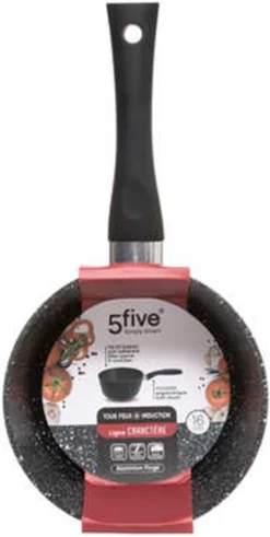 5Five - Steelpan/sauspan - Alle Kookplaten Geschikt - Zwart - D16 Cm -Brita Verkoopwinkel 604x1200